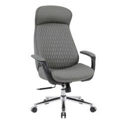 ΚΑΡΕΚΛΑ ΓΡΑΦΕΙΟΥ VELUM HM1233.10 ΓΚΡΙ PU--ΒΑΣΗ ΧΡΩΜΙΟΥ 71x69x116-122Υεκ.
