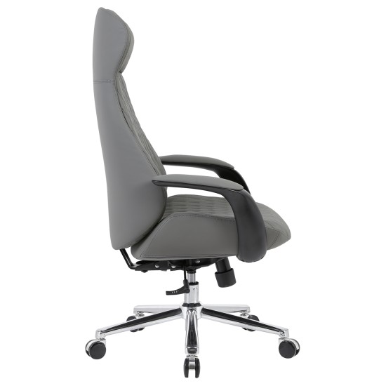 ΚΑΡΕΚΛΑ ΓΡΑΦΕΙΟΥ VELUM HM1233.10 ΓΚΡΙ PU--ΒΑΣΗ ΧΡΩΜΙΟΥ 71x69x116-122Υεκ.