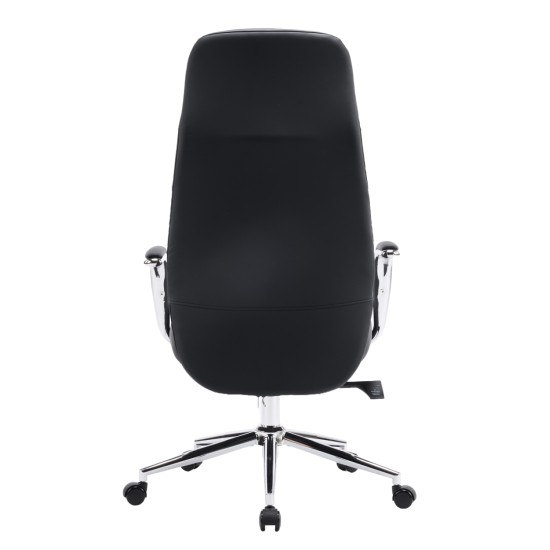 ΚΑΡΕΚΛΑ ΓΡΑΦΕΙΟΥ TEETER HM18355.01 ΜΑΥΡΟ PU ΔΕΡΜΑ--ΒΑΣΗ ΧΡΩΜΙΟΥ 67x66x121Υεκ