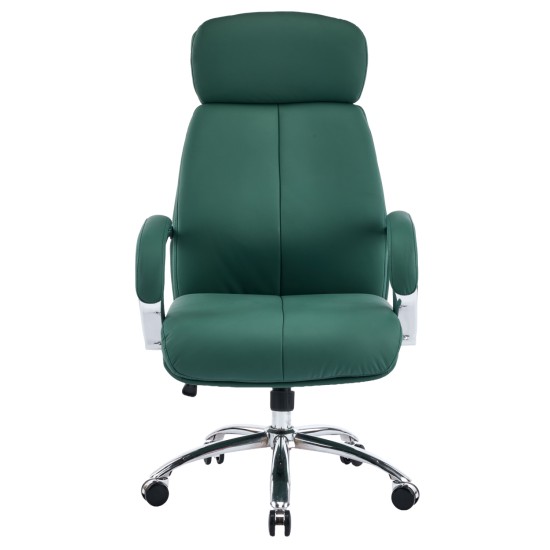 ΚΑΡΕΚΛΑ ΓΡΑΦΕΙΟΥ TOREN HM18357.07 ΠΡΑΣΙΝΟ PU ΔΕΡΜΑ--ΒΑΣΗ ΧΡΩΜΙΟΥ 66x74x128Υεκ