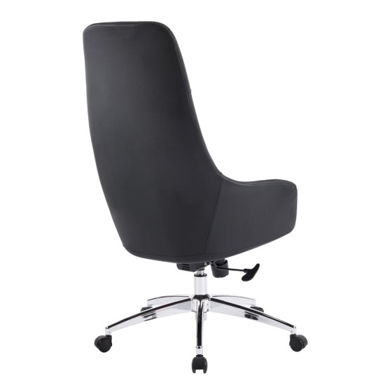 ΚΑΡΕΚΛΑ ΓΡΑΦΕΙΟΥ BEKKER HM18359.01 ΜΑΥΡΟ PU ΔΕΡΜΑ--ΒΑΣΗ ΧΡΩΜΙΟΥ 67x67x126Υεκ