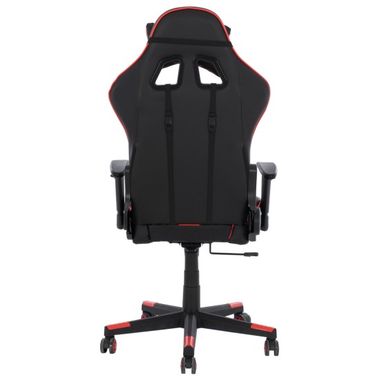 ΚΑΡΕΚΛΑ ΓΡΑΦΕΙΟΥ GAMING DOCKS HM1162.01 ΜΑΥΡΟ ΚΟΚΚΙΝΟ PU 67x70x130 εκ.