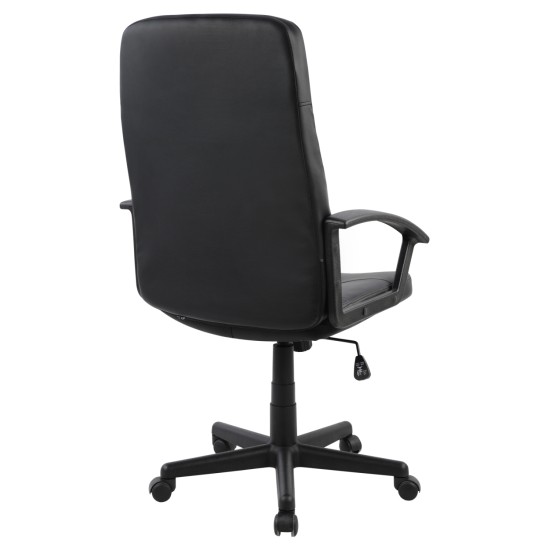 ΚΑΡΕΚΛΑ ΓΡΑΦΕΙΟΥ ΜΑΥΡΟ PU SIVANA 64x56x105-114Y εκ.HM1033