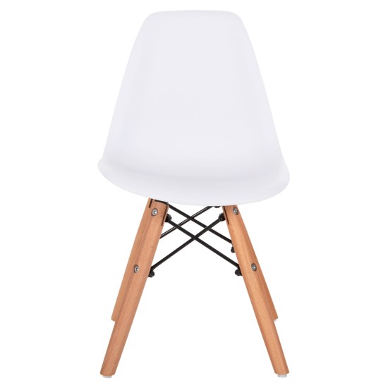 ΚΑΡΕΚΛΑ TWIST KID HM8453.01 ΞΥΛΙΝΑ ΠΟΔΙΑ Κ ΚΑΘΙΣΜΑ PP ΛΕΥΚΟ 31x34x55.5Υεκ