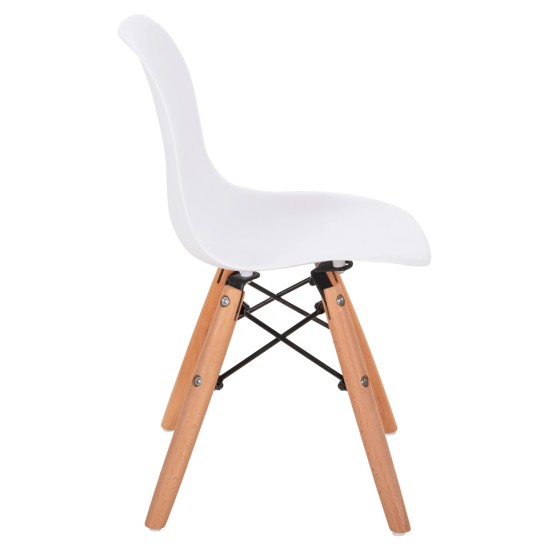 ΚΑΡΕΚΛΑ TWIST KID HM8453.01 ΞΥΛΙΝΑ ΠΟΔΙΑ Κ ΚΑΘΙΣΜΑ PP ΛΕΥΚΟ 31x34x55.5Υεκ