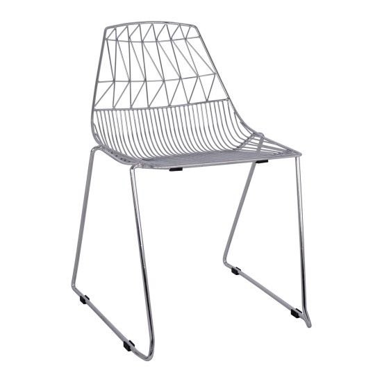 ΚΑΡΕΚΛΑ ΜΕΤΑΛΛΙΚΗ ΑΣΗΜΙ ICARUS HM8010.10 54x57x79cm