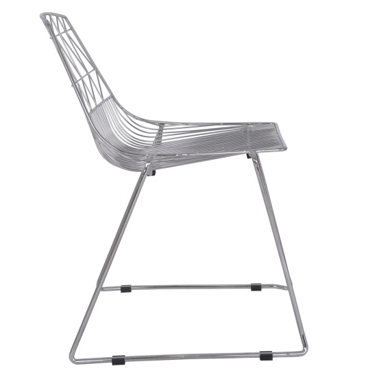 ΚΑΡΕΚΛΑ ΜΕΤΑΛΛΙΚΗ ΑΣΗΜΙ ICARUS HM8010.10 54x57x79cm