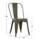 ΚΑΡΕΚΛΑ ΜΕΤΑΛΛΙΚΗ MELITA-PRO HM8641.43 ΣΕ DARK OLIVE GREEN 44x47x84.5Υεκ.