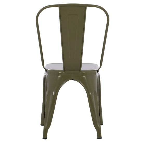 ΚΑΡΕΚΛΑ ΜΕΤΑΛΛΙΚΗ MELITA-PRO HM8641.43 ΣΕ DARK OLIVE GREEN 44x47x84.5Υεκ.