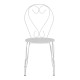 ΚΑΡΕΚΛΑ ΜΕΤΑΛΛΙΚΗ AMORE ΛΕΥΚΗ 42x48x90 εκ. HM5007.12