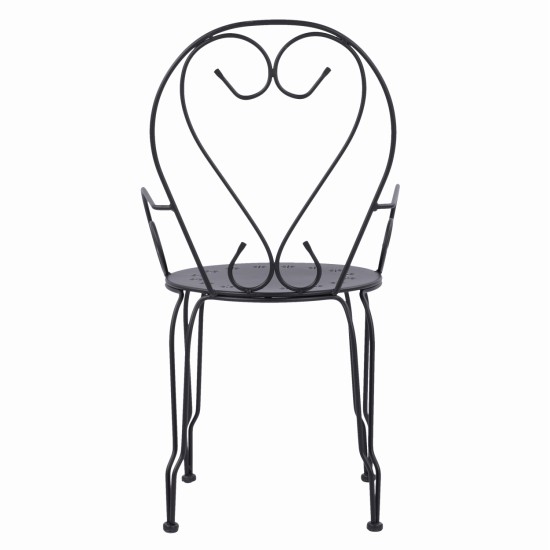 ΚΑΡΕΚΛΑ ΠΟΛΥΘΡΟΝΑ ΜΕΤΑΛΛΙΚΗ AMORE ΜΑΥΡΗ HM5008.11 49x48x90 εκ.