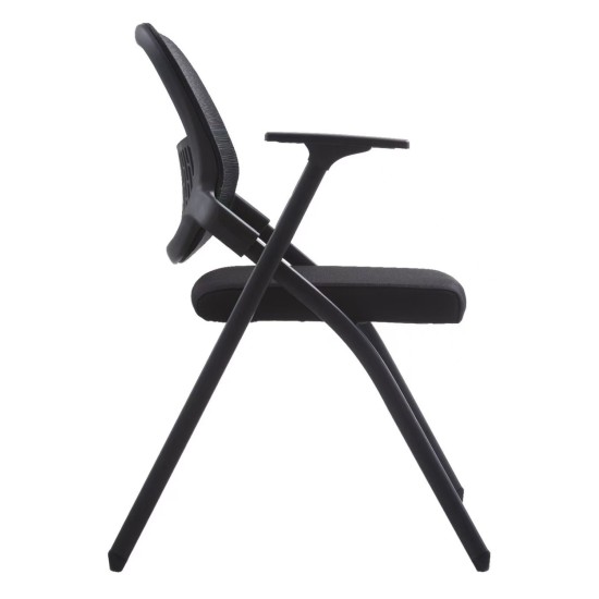 ΚΑΡΕΚΛΑ ΣΥΝΕΔΡΙΟΥ ΠΤΥΣΣΟΜΕΝΗ ΜΕ ΑΝΑΛΟΓΙΟ DENO HM1209.01 MESH ΥΦΑΣΜΑ ΜΑΥΡΟ 60x59x87Υεκ.