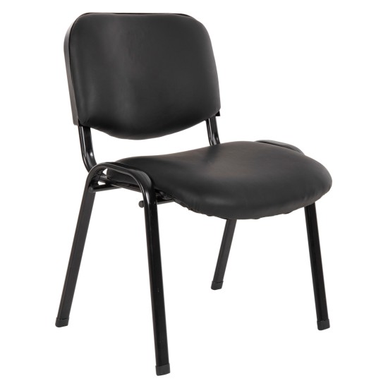 ΚΑΡΕΚΛΑ JANISHA HM1010.01 ΜΕ ΔΕΡΜΑΤΙΝΗ PU ΜΑΥΡΟ 53,5x59x77 εκ.