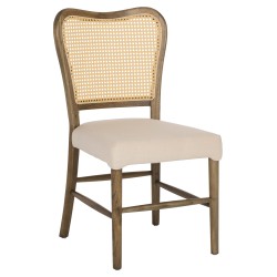 ΚΑΡΕΚΛΑ ΤΟΟΝ ΞΥΛΟ RATTAN ΥΦΑΣΜΑ HM9406.04 47x52x91,5Υεκ.