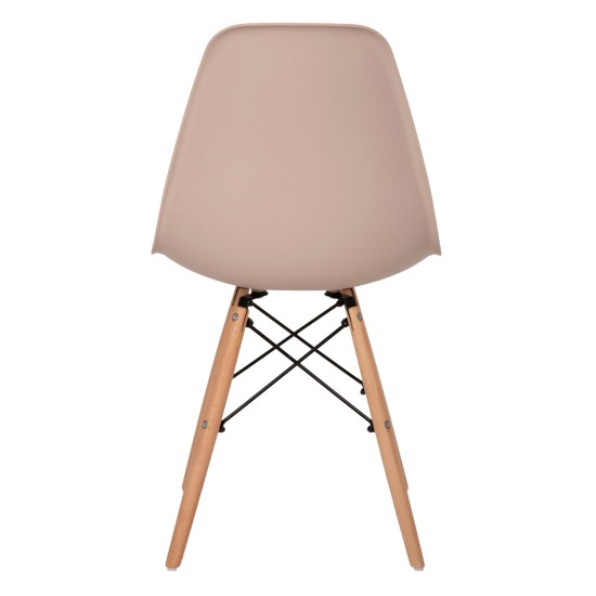 ΚΑΡΕΚΛΑ ΤΡΑΠΕΖΑΡΙΑΣ 2ΤΜΧ TWIST HM8460.55 ΚΑΠΟΥΤΣΙΝΟ PP--ΞΥΛΟ ΟΞΙΑΣ 46x50x82Υεκ.