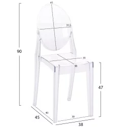 ΚΑΡEΚΛΑ ΤΡΑΠΕΖΑΡΙΑΣ ΑΚΡΥΛΙΚΗ ARAMIS HM0170 ΔΙΑΦΑΝΗ 34.5x50x90Υεκ.