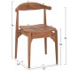 ΚΑΡΕΚΛΑ ΤΡΑΠΕΖΑΡΙΑΣ ΕΞ.ΧΩΡΟΥ DONNY HM6378 ΞΥΛΟ TEAK 52x54x74Υεκ.