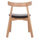 KΑΡΕΚΛΑ ΤΡΑΠΕΖΑΡΙΑΣ SEKAN HM18245.04 RUBBERWOOD-ΜΑΥΡΟ PU 60x54x72Υεκ