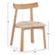 KΑΡΕΚΛΑ ΤΡΑΠΕΖΑΡΙΑΣ OSORIO HM18335.11 RUBBERWOOD ΦΥΣΙΚΟ-ΕΚΡΟΥ PU 51x55x74Υεκ