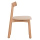 KΑΡΕΚΛΑ ΤΡΑΠΕΖΑΡΙΑΣ OSORIO HM18335.11 RUBBERWOOD ΦΥΣΙΚΟ-ΕΚΡΟΥ PU 51x55x74Υεκ