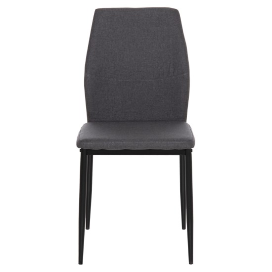 ΚΑΡΕΚΛΑ ΤΡΑΠΕΖΑΡΙΑΣ DIAZ HM18346.01 ΓΚΡΙ ΥΦΑΣΜΑ-ΜΕΤΑΛΛΙΚΑ ΠΟΔΙΑ ΜΑΥΡΑ 43x52x87Υεκ.