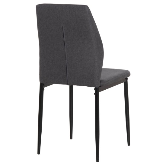 ΚΑΡΕΚΛΑ ΤΡΑΠΕΖΑΡΙΑΣ DIAZ HM18346.01 ΓΚΡΙ ΥΦΑΣΜΑ-ΜΕΤΑΛΛΙΚΑ ΠΟΔΙΑ ΜΑΥΡΑ 43x52x87Υεκ.