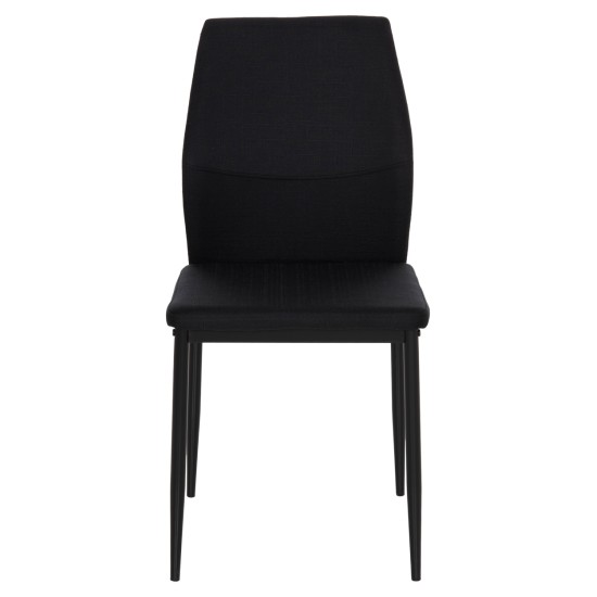 ΚΑΡΕΚΛΑ ΤΡΑΠΕΖΑΡΙΑΣ DIAZ HM18346.02 ΜΑΥΡΟ ΥΦΑΣΜΑ & ΜΕΤΑΛΛΙΚΑ ΠΟΔΙΑ 43x52x87Υεκ.