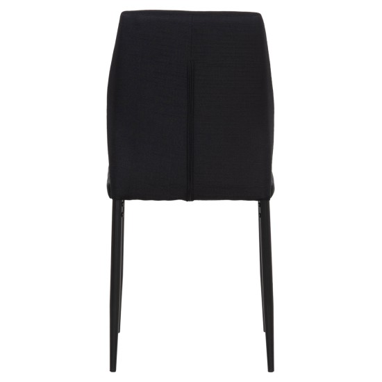 ΚΑΡΕΚΛΑ ΤΡΑΠΕΖΑΡΙΑΣ DIAZ HM18346.02 ΜΑΥΡΟ ΥΦΑΣΜΑ & ΜΕΤΑΛΛΙΚΑ ΠΟΔΙΑ 43x52x87Υεκ.