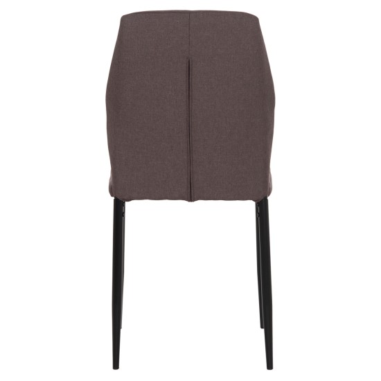 ΚΑΡΕΚΛΑ ΤΡΑΠΕΖΑΡΙΑΣ DIAZ HM18346.03 ΚΑΦΕ ΥΦΑΣΜΑ-ΜΕΤΑΛΛΙΚΑ ΠΟΔΙΑ ΜΑΥΡΑ 43x52x87Υεκ.