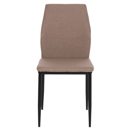 ΚΑΡΕΚΛΑ ΤΡΑΠΕΖΑΡΙΑΣ DIAZ HM18346.04 ΜΠΕΖ ΥΦΑΣΜΑ-ΜΕΤΑΛΛΙΚΑ ΠΟΔΙΑ ΜΑΥΡΑ 43x52x87Υεκ.