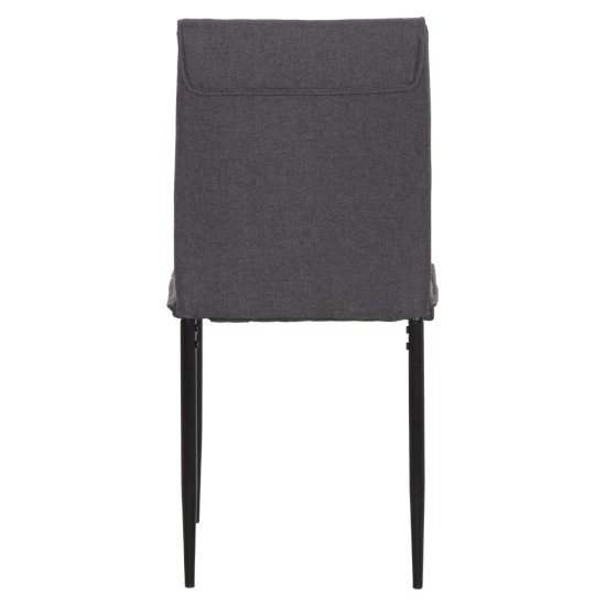 ΚΑΡΕΚΛΑ ΤΡΑΠΕΖΑΡΙΑΣ PERKY HM18347.01 ΓΚΡΙ ΥΦΑΣΜΑ-ΜΕΤΑΛ. ΠΟΔΙΑ ΜΑΥΡΑ 44x60x87Υεκ