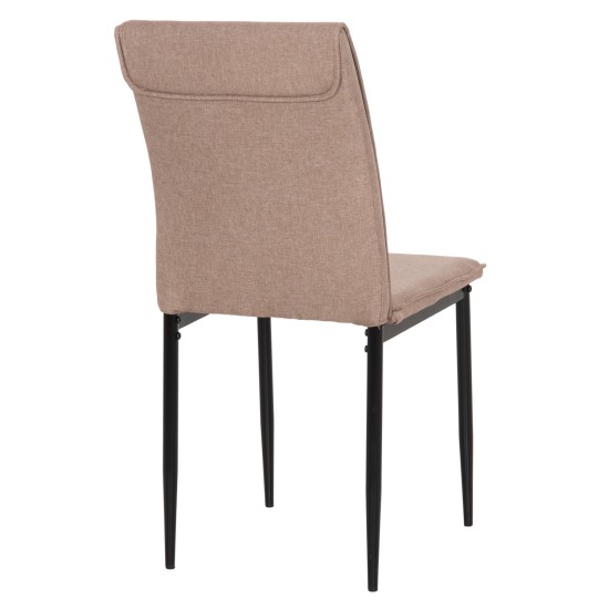 ΚΑΡΕΚΛΑ ΤΡΑΠΕΖΑΡΙΑΣ PERKY HM18347.04 ΜΠΕΖ ΥΦΑΣΜΑ-ΜΕΤΑΛ. ΠΟΔΙΑ ΜΑΥΡΑ 44x60x87Υεκ