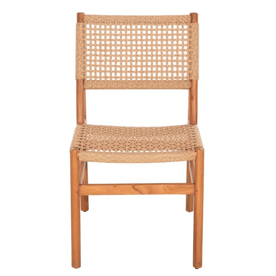 ΚΑΡΕΚΛΑ ΤΡΑΠΕΖΑΡΙΑΣ DINIZ HM6554 ΞΥΛΟ TEAK ΦΥΣΙΚΟ--ΣΥΝΘ.ΣΧΟΙΝΙ 48x60x84Υεκ.