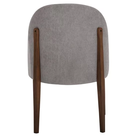 ΚΑΡΕΚΛΑ ΤΡΑΠΕΖΑΡΙΑΣ RAMMER HM9744.01 RUBBERWOOD ΣΕ ΚΑΡΥΔΙ-ΓΚΡΙ ΥΦΑΣΜΑ 57x55x86Υεκ.