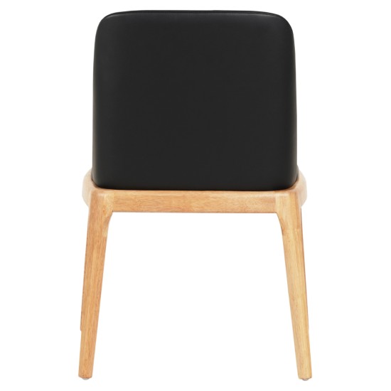 KΑΡΕΚΛΑ ΤΡΑΠΕΖΑΡΙΑΣ FURLAN HM9944.01 RUBBERWOOD-ΜΑΥΡΟ PU 54,5x58x86Υεκ