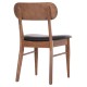 KΑΡΕΚΛΑ ΤΡΑΠΕΖΑΡΙΑΣ SEKOR HM9945.03 ΚΑΡΥΔΙ RUBBERWOOD-ΜΑΥΡΟ PU 51x48x79Υεκ
