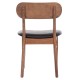 KΑΡΕΚΛΑ ΤΡΑΠΕΖΑΡΙΑΣ SEKOR HM9945.03 ΚΑΡΥΔΙ RUBBERWOOD-ΜΑΥΡΟ PU 51x48x79Υεκ