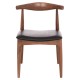 KΑΡΕΚΛΑ ΤΡΑΠΕΖΑΡΙΑΣ ALOR HM9947.03 RUBBERWOOD ΚΑΡΥΔΙ-ΜΑΥΡΟ PU 55x51x75Υεκ
