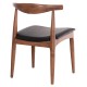 KΑΡΕΚΛΑ ΤΡΑΠΕΖΑΡΙΑΣ ALOR HM9947.03 RUBBERWOOD ΚΑΡΥΔΙ-ΜΑΥΡΟ PU 55x51x75Υεκ