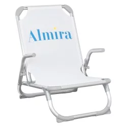 ΚΑΡΕΚΛΑΚΙ ΠΑΡΑΛΙΑΣ ΑΛΟΥΜINIOY ΒΑΡ.ΤΥΠΟΥ ΨΗΛΗ ΠΛΑΤΗ ALMIRA HM5053.10 ΓΚΡΙ 55x71x66Υεκ