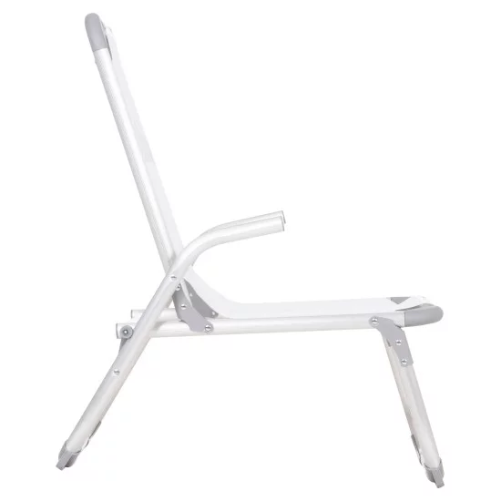 ΚΑΡΕΚΛΑΚΙ ΠΑΡΑΛΙΑΣ ΑΛΟΥΜΙΝΙΟΥ ΒΑΡ.ΤΥΠΟΥ ΥΠΕΡΥΨΩΜΕΝΟ ALMIRA HM6431.03 ΛΕΥΚΟ 53x68x80Υεκ