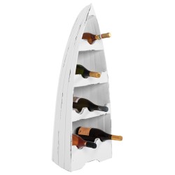 ΚΑΘΕΤΗ ΚΑΒΑ ΜΠΟΥΚΑΛΙΩΝ 10 ΘΕΣΕΩΝ ΣΕ ΣΧΗΜΑ ΒΑΡΚΑΣ ΑΠΟ ΜΑΟΝΙ HM9493 36x26x92,5 εκ.