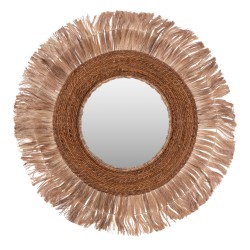 ΚΑΘΡΕΠΤΗΣ ΣΤΡΟΓΓΥΛΟΣ ΜΕ ΠΛΑΙΣΙΟ ΙΝΕΣ ΑΜΠΑΚΑ ΧΡΩΜΑ ΦΥΣΙΚΟ ΜΑΥΡΟ Φ100εκ.HM7749