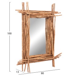ΚΑΘΡΕΠΤΗΣ ΤΟΙΧΟΥ TWIGGER HM4442 DRIFTWOOD ΣΕ ΦΥΣΙΚΟ ΧΡΩΜΑ 80x15x100Υεκ