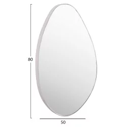ΚΑΘΡΕΠΤΗΣ ΤΟΙΧΟΥ DROP HM4488.12 ΜΕ ΠΛΑΙΣΙΟ MDF ΣΕ ΛΕΥΚΟ 50x80Υεκ.