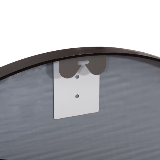 ΚΑΘΡΕΠΤΗΣ ΤΟΙΧΟΥ ΣΕΙΡΑ ARCHER HM4498.01 ΠΛΑΙΣΙΟ ΣΤΡΟΓΓΥΛΟ ΑΛΟΥΜΙΝΙΟΥ ΜΑΥΡΟ Φ80εκ