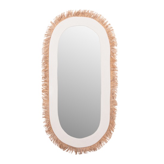 ΚΑΘΡΕΠΤΗΣ ΤΟΙΧΟΥ ΣΕΙΡΑ SANTORINI HM4526 MDF ΥΠΟΛΕΥΚΟ-ΔΙΑΚΟΣΜΗΣΗ ΣΕ ΜΠΕΖ 61x1,8x120Υεκ.