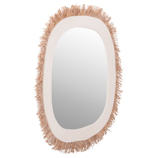 ΚΑΘΡΕΠΤΗΣ ΤΟΙΧΟΥ ΣΕΙΡΑ SANTORINI HM4527 MDF ΥΠΟΛΕΥΚΟ-ΔΙΑΚΟΣΜΗΣΗ ΣΕ ΜΠΕΖ 78x1,8x78Υεκ.