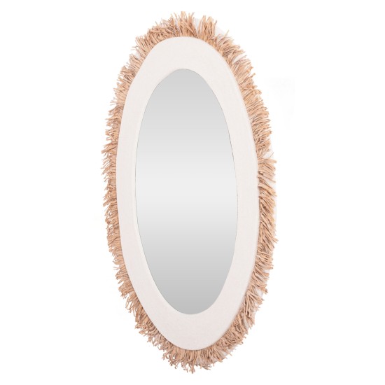 ΚΑΘΡΕΠΤΗΣ ΤΟΙΧΟΥ ΣΕΙΡΑ SANTORINI HM4528 MDF ΥΠΟΛΕΥΚΟ-ΔΙΑΚΟΣΜΗΣΗ ΣΕ ΜΠΕΖ 60x2x80Υεκ.