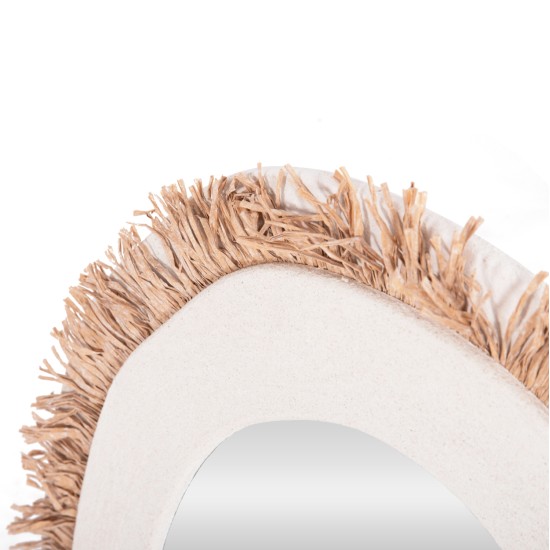 ΚΑΘΡΕΠΤΗΣ ΤΟΙΧΟΥ ΣΕΙΡΑ SANTORINI HM4528 MDF ΥΠΟΛΕΥΚΟ-ΔΙΑΚΟΣΜΗΣΗ ΣΕ ΜΠΕΖ 60x2x80Υεκ.